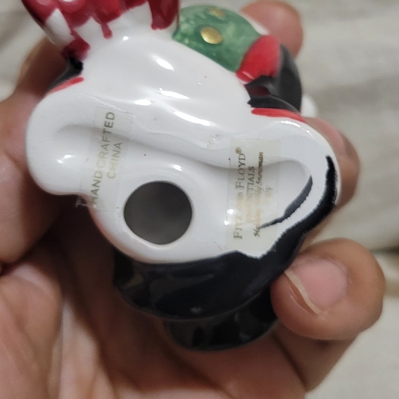 Set of 3 FITZ & FLOYD Holly Jolly Snowman Tumbler Christmas Figurines - Picture 7 of 8